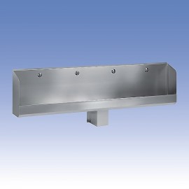 Závěsný pisoárový žlab Sanela 2400 mm, bez elektroniky, nerez   SLPN 05